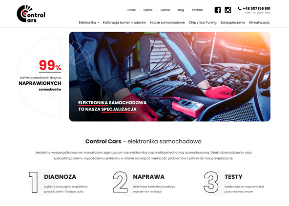Control-Cars Strona internetowa