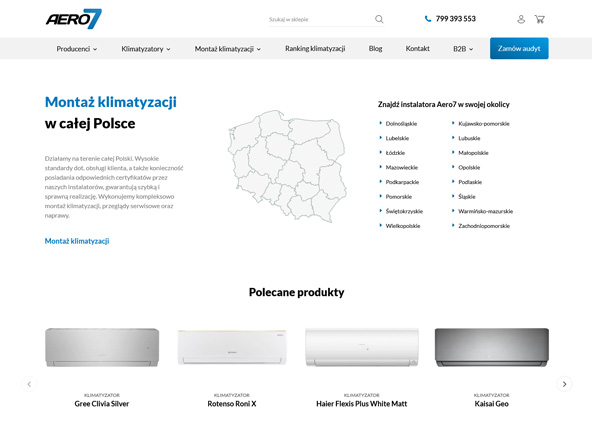 Aero7 Strona internetowa